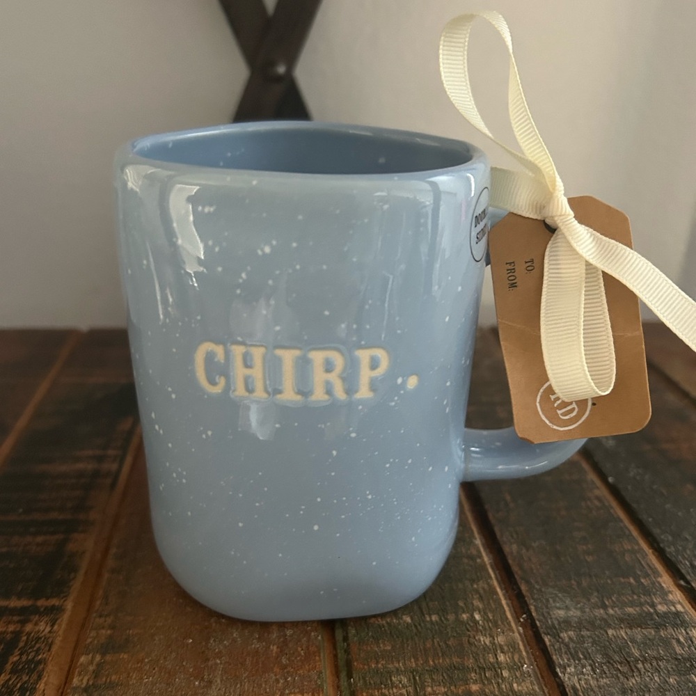 Rae Dunn CHIRP Icon Blue Speckled Coffee Tea Mug NEW 2026 Release Farmhouse NEW